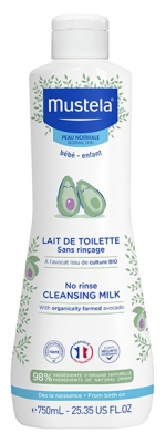 Mustela Leche Limpiadora Sin Aclarado 750 ml