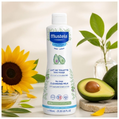 Mustela Mleko za čiščenje brez izpiranja 750 ml