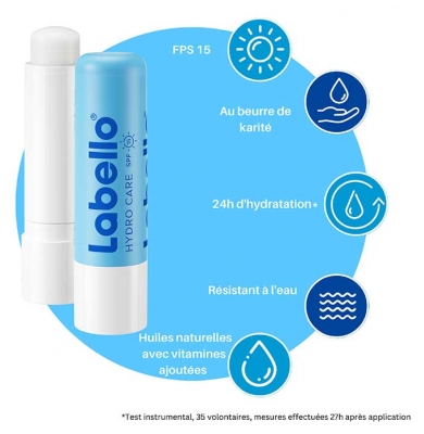 Labello Hydro Care SPF15 Lot de 2 x 4,8 g