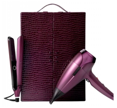 ghd Set Placă de Îndreptat Părul Chronos și Uscător de Păr Helios Colecția Cherry Chic