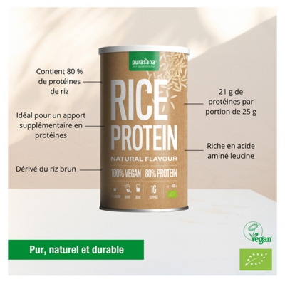 Purasana Protéine de Riz Bio 400 g