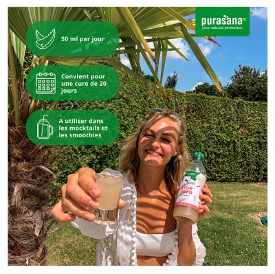Purasana Aloé Vera Gel à Boire avec Pulpe Bio 1 L