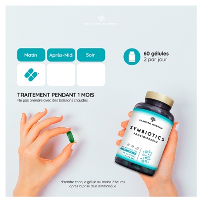 N2 Natural Nutrition Symbiotics Probiotiques et Prébiotiques 60 Capsules