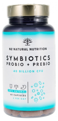 N2 Natural Nutrition Symbiotics Probiotics and Prebiotics 60 Capsules