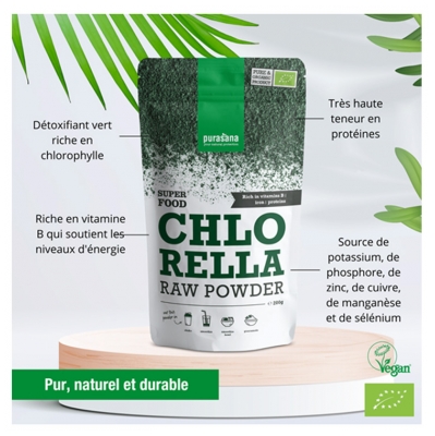 Purasana Poudre de Chlorelle Bio 200 g