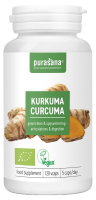 Purasana Cúrcuma Ecológica 120 Cápsulas