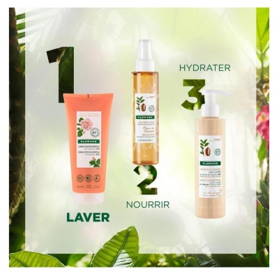 Klorane Crème Douche Nutritive au Cupuaçu Bio Lait de Rose 200 ml