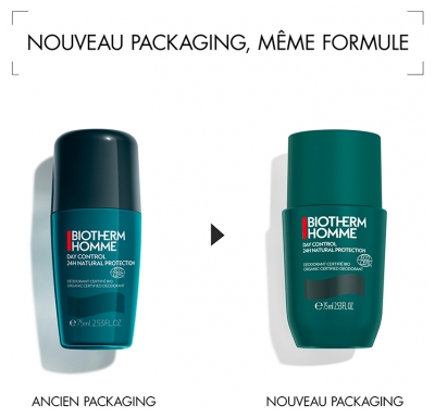 Biotherm Homme Day Control 24H Natural Protection Roll-On Bio Lot de 2 x 75 ml