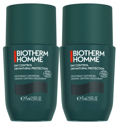 Biotherm Homme Day Control 24H Natural Protection Roll-On Bio Lot de 2 x 75 ml