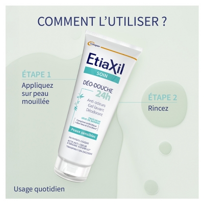 Etiaxil Soin Déo-Douche 24H Gel Lavant Déodorant 200 ml