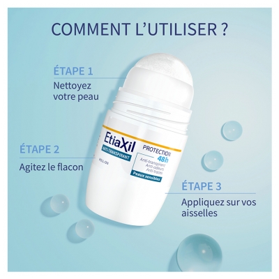Etiaxil Déodorant Anti-Transpirant 48H Roll-on Lot de 2 x 50 ml