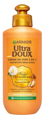 Garnier Ultra Doux Crème de Soin 2en1 Huiles Merveilleuses Nutrition Brillance 200 ml