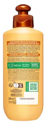 Garnier Ultra Blød 2-i-1 Plejende Creme Honning-skat Reparation Anti-krus 200 ml