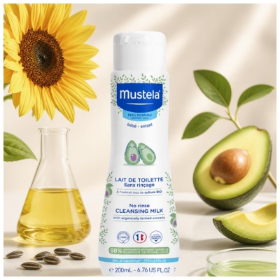 Mustela Mleko za čiščenje brez izpiranja 200 ml