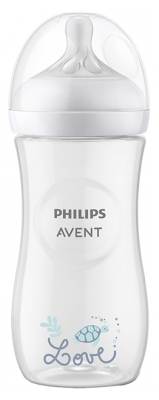 Avent Natural Response Feeding Bottle With Pattern 330 ml 6 Months and up