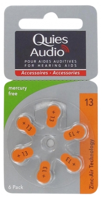 Quies Audio 6 Piles Zinc Air pour Aides Auditives (13)