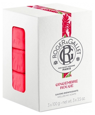 Roger & Gallet Zázvor Červený 3 blahodárná mýdla po 100 g
