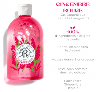 Roger & Gallet Gingembre Rouge Gel Douche Bienfaisant 500 ml