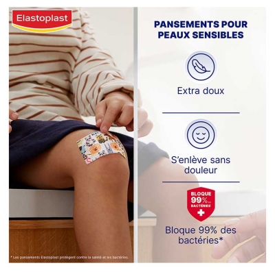 Elastoplast Sensible Enfants 10 Pansements XL