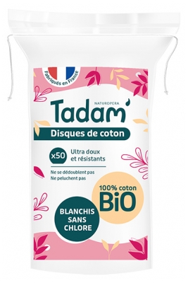 Tadam' Oválné tampony z bio bavlny, 50 kusů