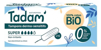 Tadam' Dermo-Sensitieve Super Bio Tampons 16 Tampons
