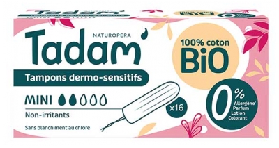 Tadam' Mini Tampones Bio Dermo-Sensibilizantes 16 Tampones