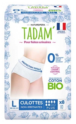 Tadam' Plus Size Urinary Tract Briefs L 8 Briefs