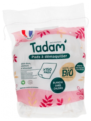 Tadam' Organiczne Bawełniane Płatki do Demakijażu 150 Sztuk