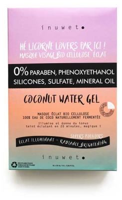 Inuwet Máscara Facial Iluminadora e Brilho Água de Coco 30 ml