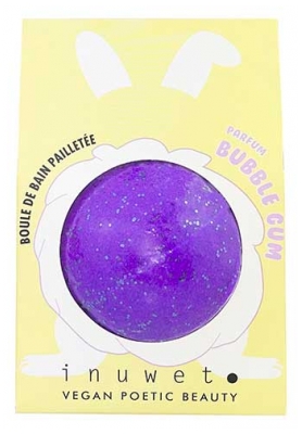 Inuwet Boule de Bain Pailletée 120 g - Senteur : Bubble Gum