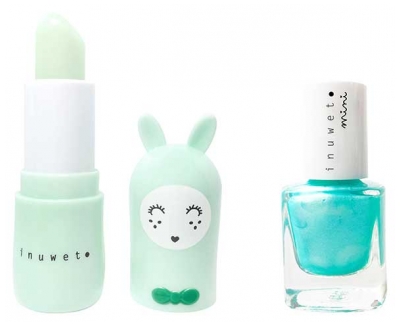 Inuwet Zestaw Balsam do ust 3,5 g + Lakier do Paznokci o Zapachu Wody Jabłkowej 5 ml