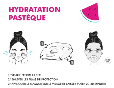 Inuwet Fruit Collection Masque Visage Hydratation Pastèque 30 ml