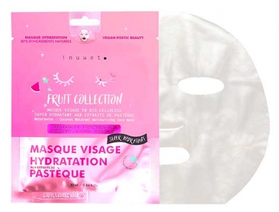 Mască de față Inuwet Fruit Collection Hidratare Pepene Verde 30 ml