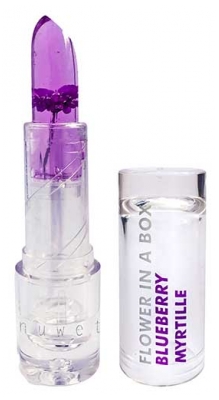 Inuwet Bloem in een Doosje Lippenbalsem 3 g - Smaak: Bosbessen