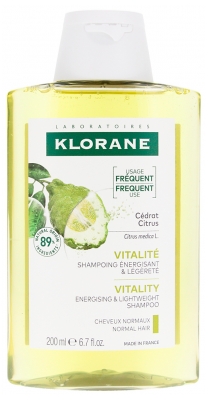 Klorane Lengvumas – Normaliems iki riebiems plaukams Šampūnas su citrina 200 ml