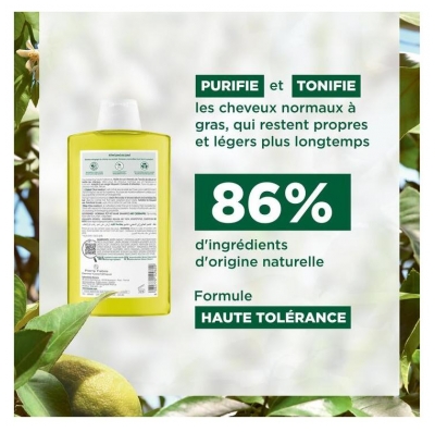 Klorane Légèreté - Cheveux Normaux à Gras Shampoing au Cédrat 200 ml