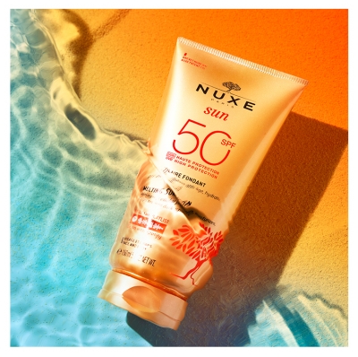 Nuxe Sun Mleko za sončenje, visoka zaščita za obraz in telo SPF50 150 ml