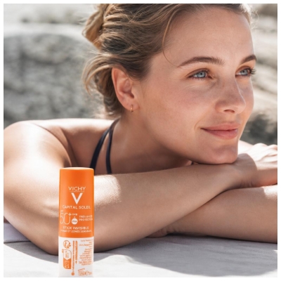 Vichy Capital Idéal Soleil Stick Très Haute Protection Zones Sensibles SPF50+ 9 g