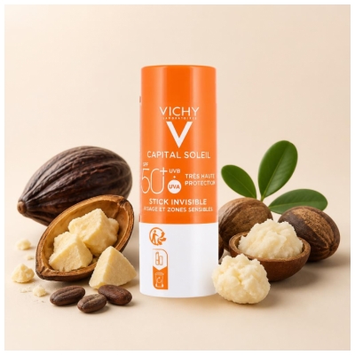Vichy Capital Idéal Soleil Stick Très Haute Protection Zones Sensibles SPF50+ 9 g