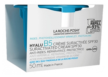 Crema Intensivă cu Protecție SPF30 Anti-Rid Reparatoare de Reumplere La Roche-Posay Hyalu B5 50 ml