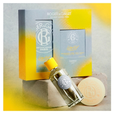 Roger & Gallet Kölnska voda Twist 100 ml + Darilni Čistilni Peka za Telo, Obraz in Lase 100 g