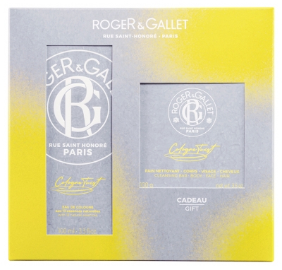Roger & Gallet Kölnska voda Twist 100 ml + Darilni Čistilni Peka za Telo, Obraz in Lase 100 g