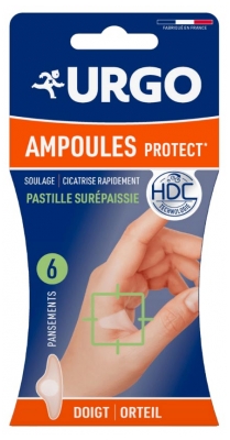 Urgo Ampoules Protect Pastille Surépaissie Doigt et Orteil 6 Pansements