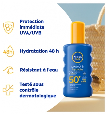 Nivea Sun Protect & Hydrate Spray Solaire SPF50+ 200 ml