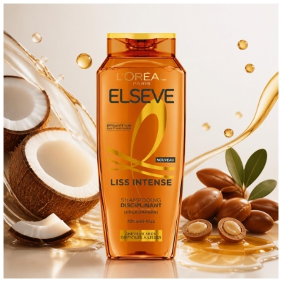 L'Oréal Paris Elseve Liss Intense disciplinuojantis šampūnas 300 ml