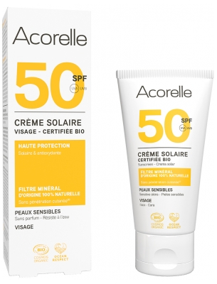 Acorelle Biologische Zonnebrandcrème voor het Gezicht SPF50 50 ml
