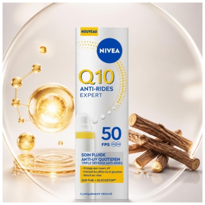Nivea Q10 Antiarrugas Expert Cuidado Fluido Diario AntiUV SPF50 40 ml