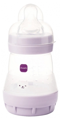 Láhev MAM Easy Start 160 ml 0 Měsíců a více Pomalý průtok 1 - Barva: Mauve Cat