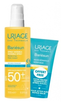 Uriage Bariésun Nematomas Purškalas Labai Aukšta Apsauga SPF50+ 200 ml + Dovanojamas Atstatomasis Balzamas 50 ml