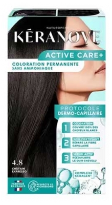 Kéranove Active Care+ Coloration Permanente 152 ml - Coloration : 4.8 Châtain Expresso